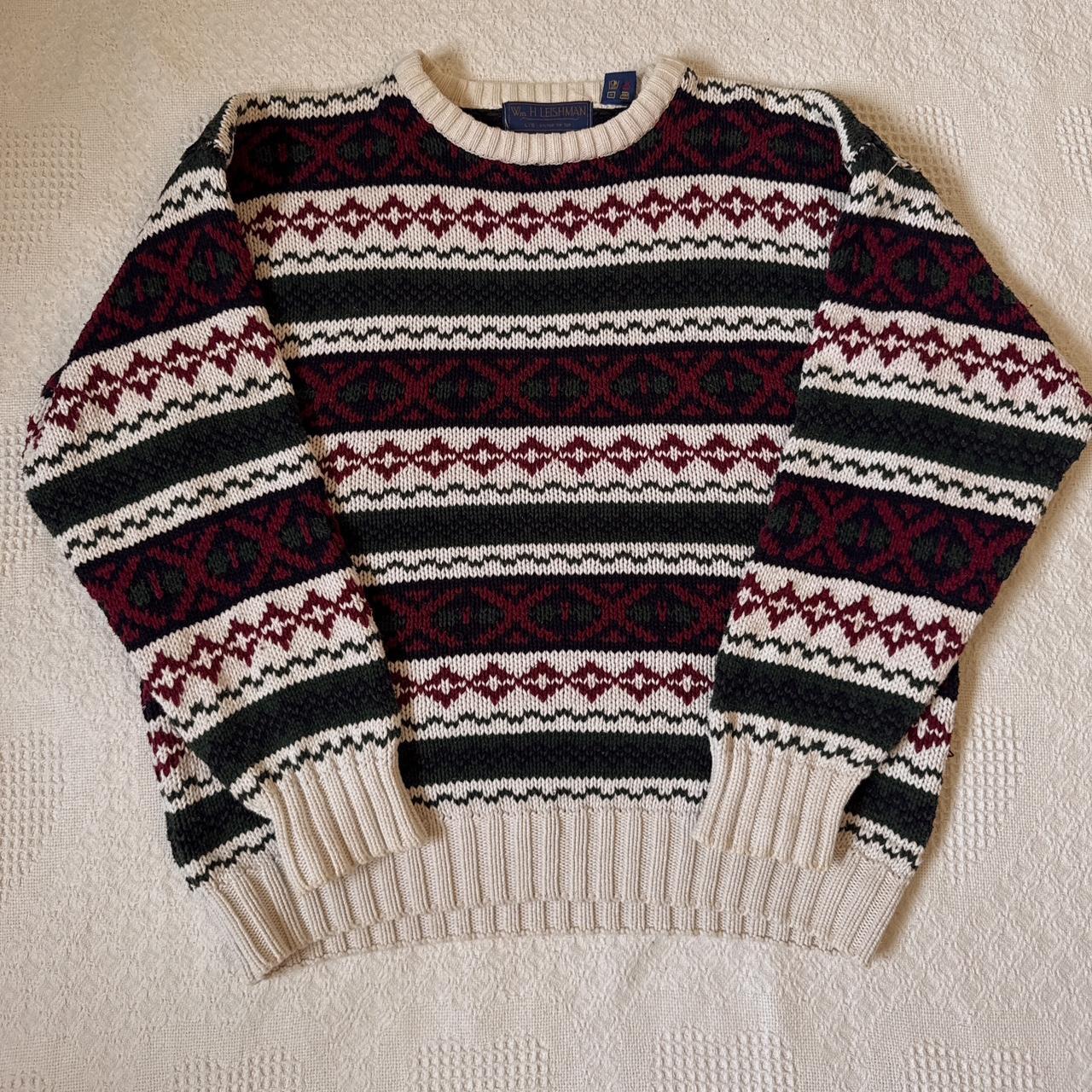 Vintage striped cottage knit (L)