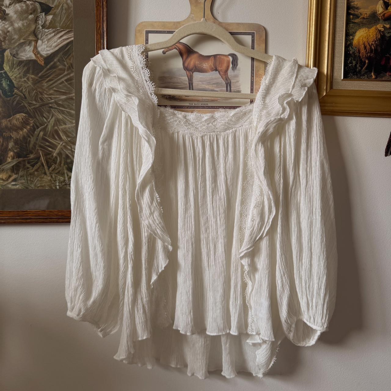 White lace babydoll blouse (S)