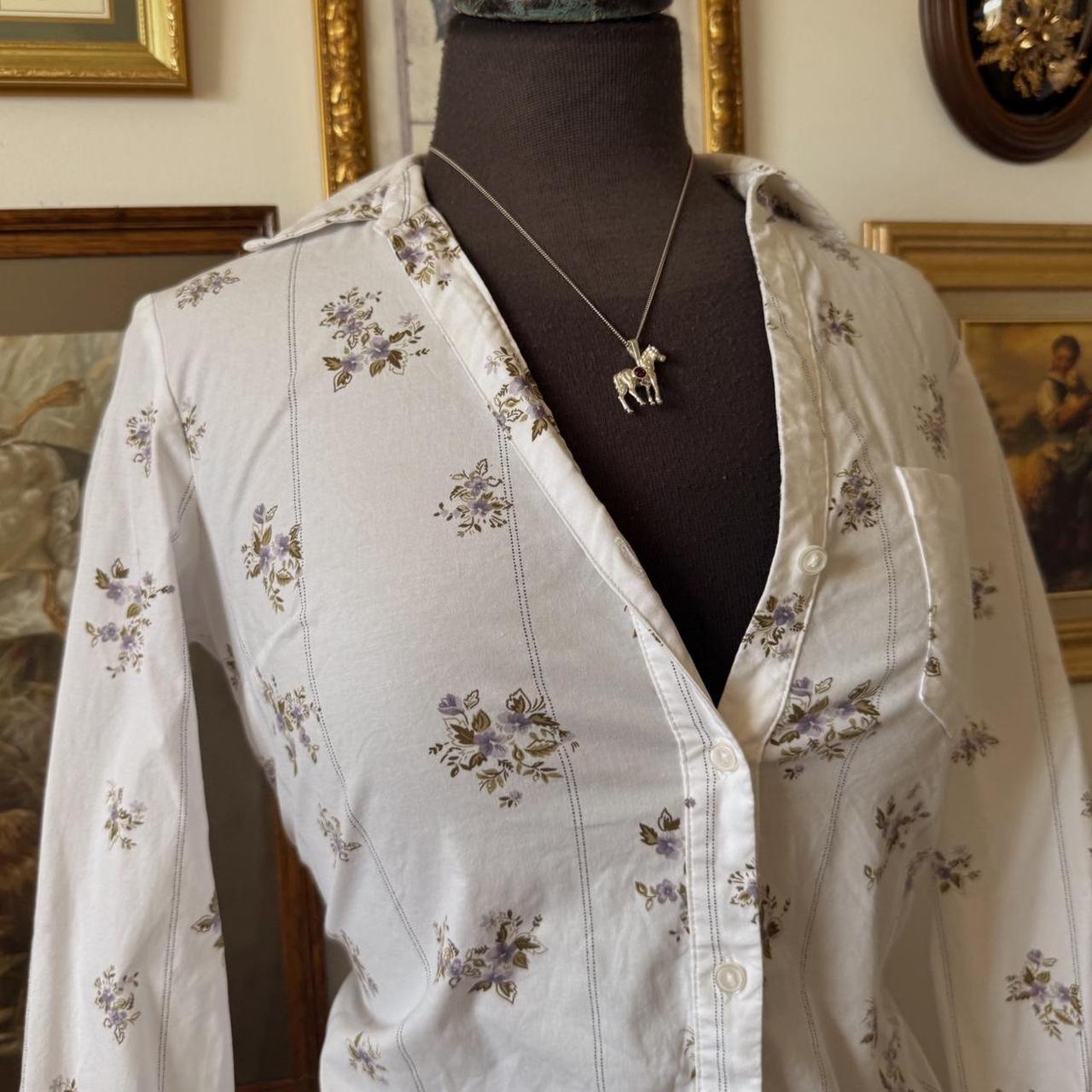 Western floral button up (S)
