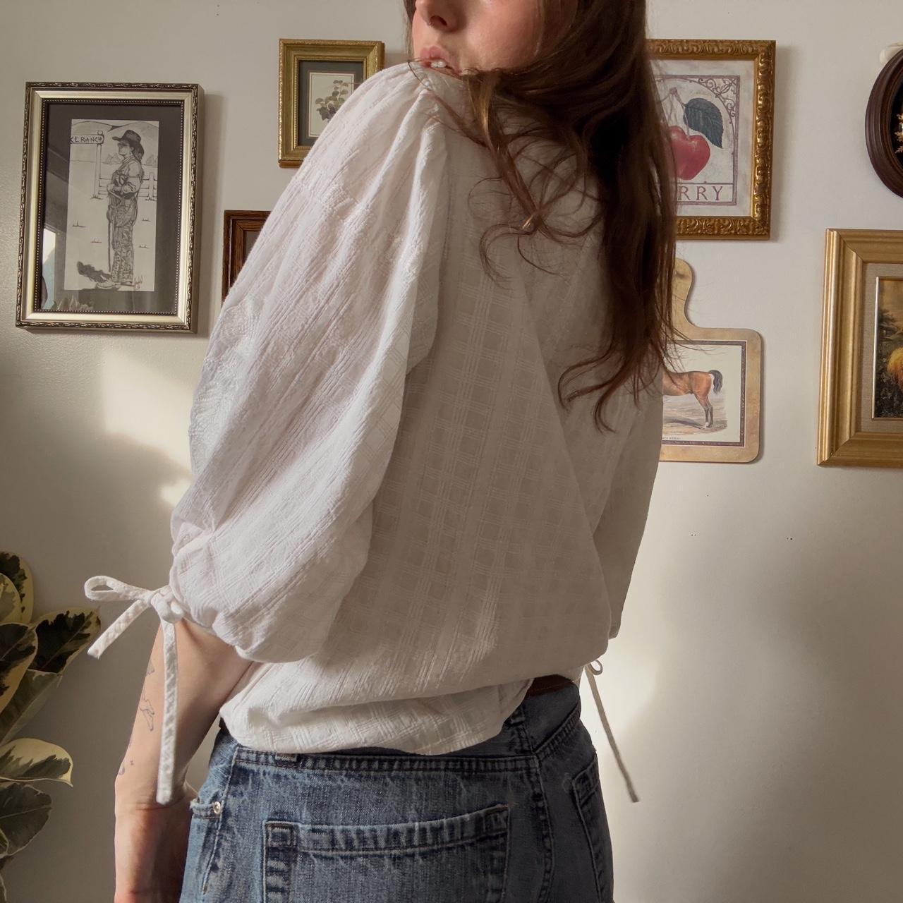 White puff sleeve fairy top (S)