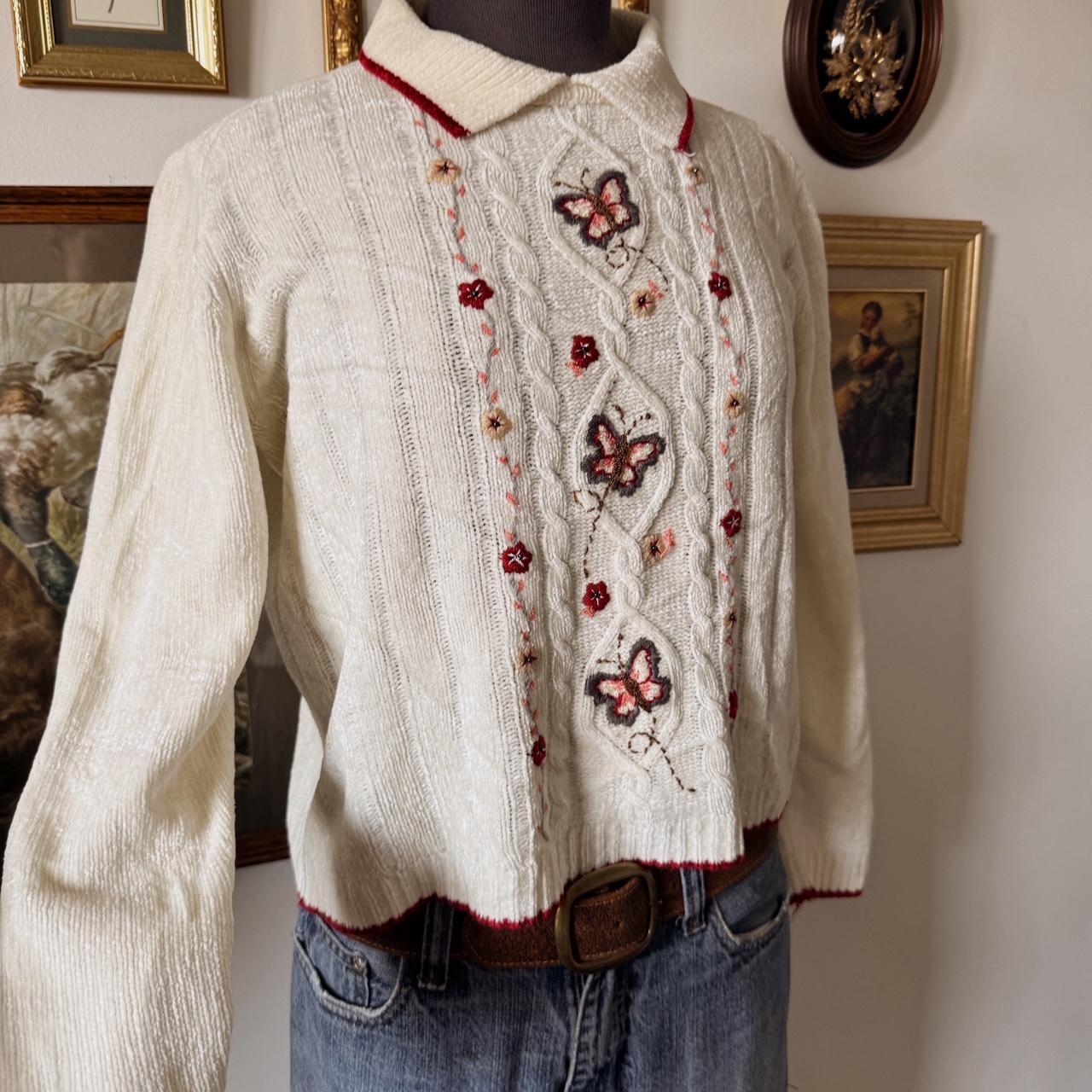 Cream butterfly sweater (S)
