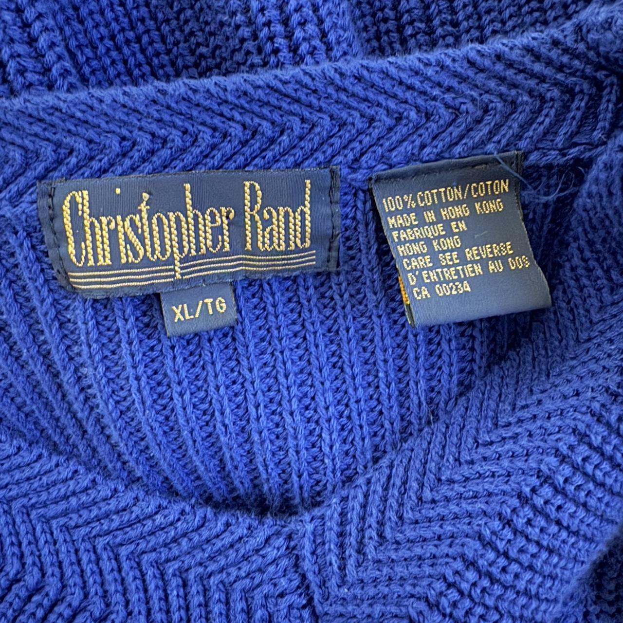 Sapphire blue vintage knit sweater (XL)