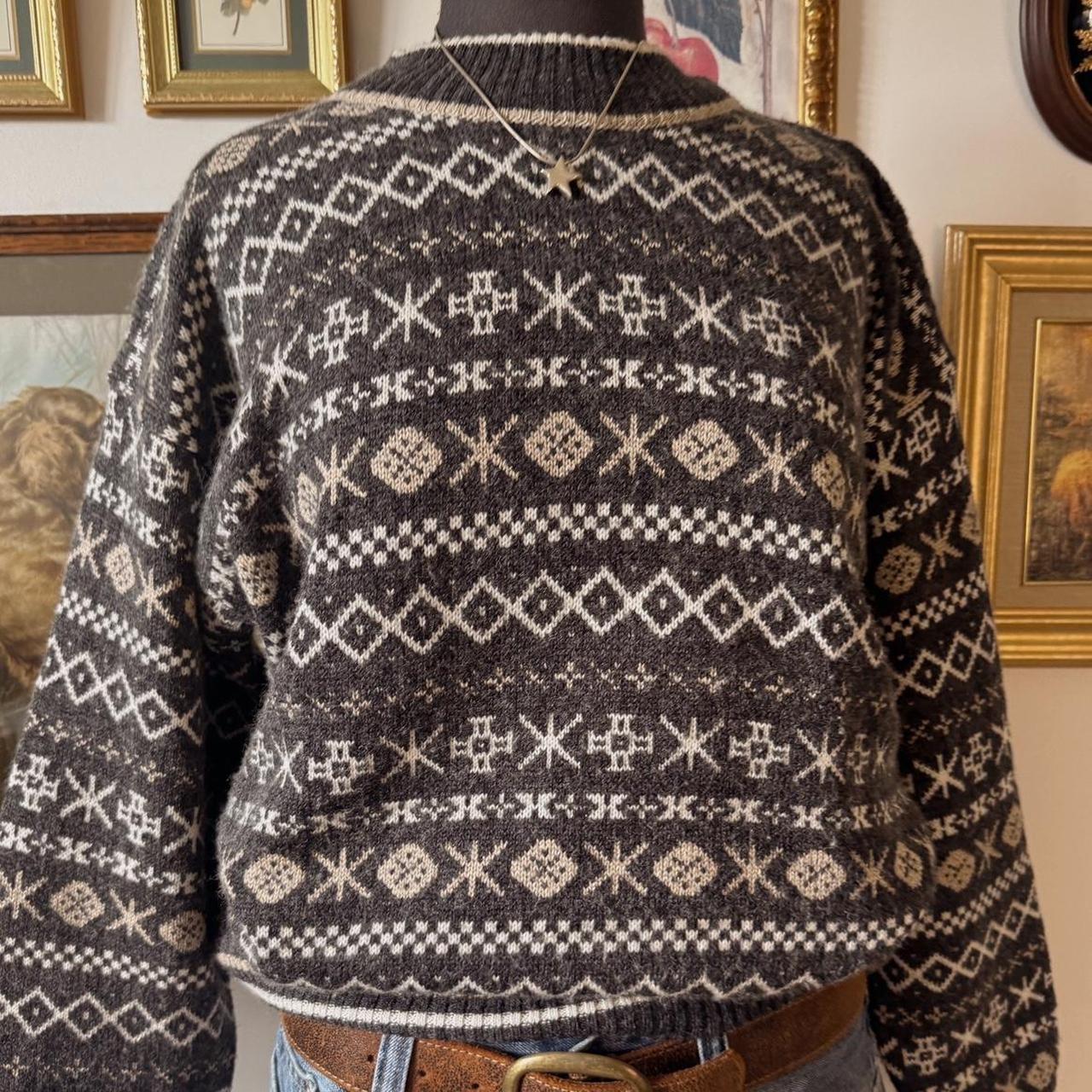 Vintage 90s patterned jumper (L)