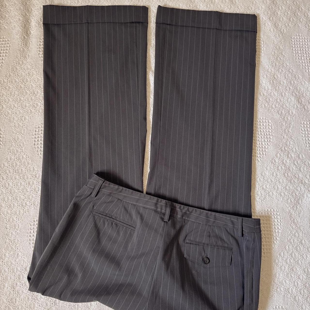 Grey pinstripe trousers (L)