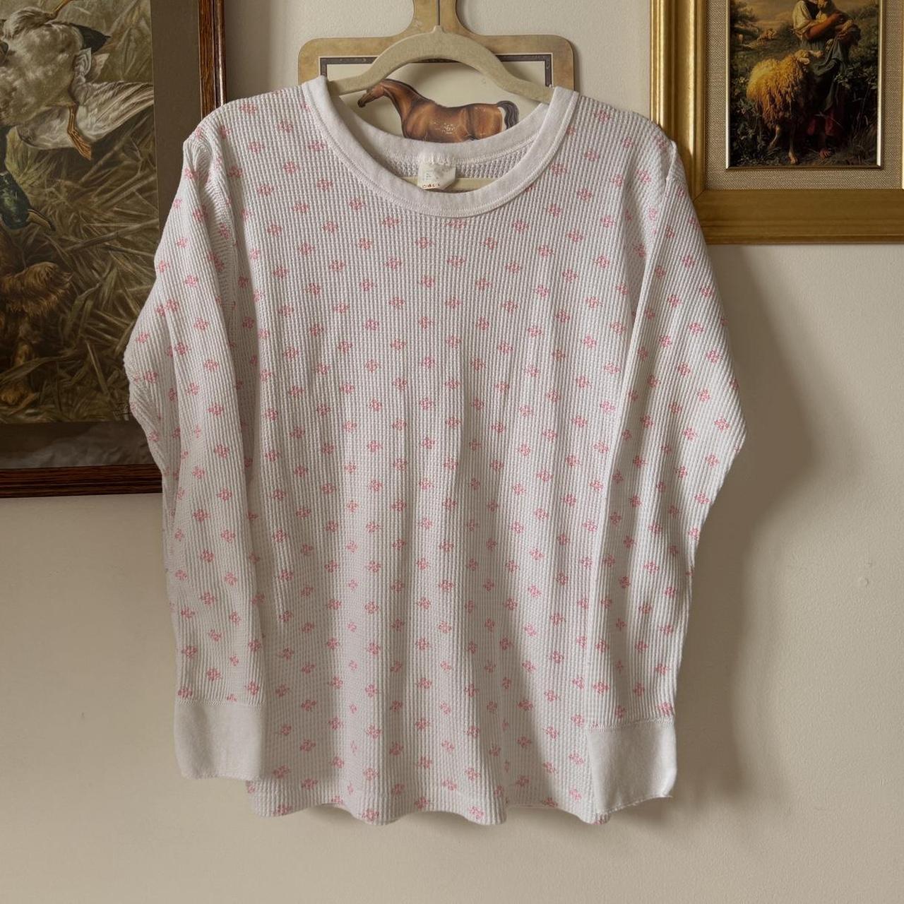 Vintage waffle knit long sleeve (L)