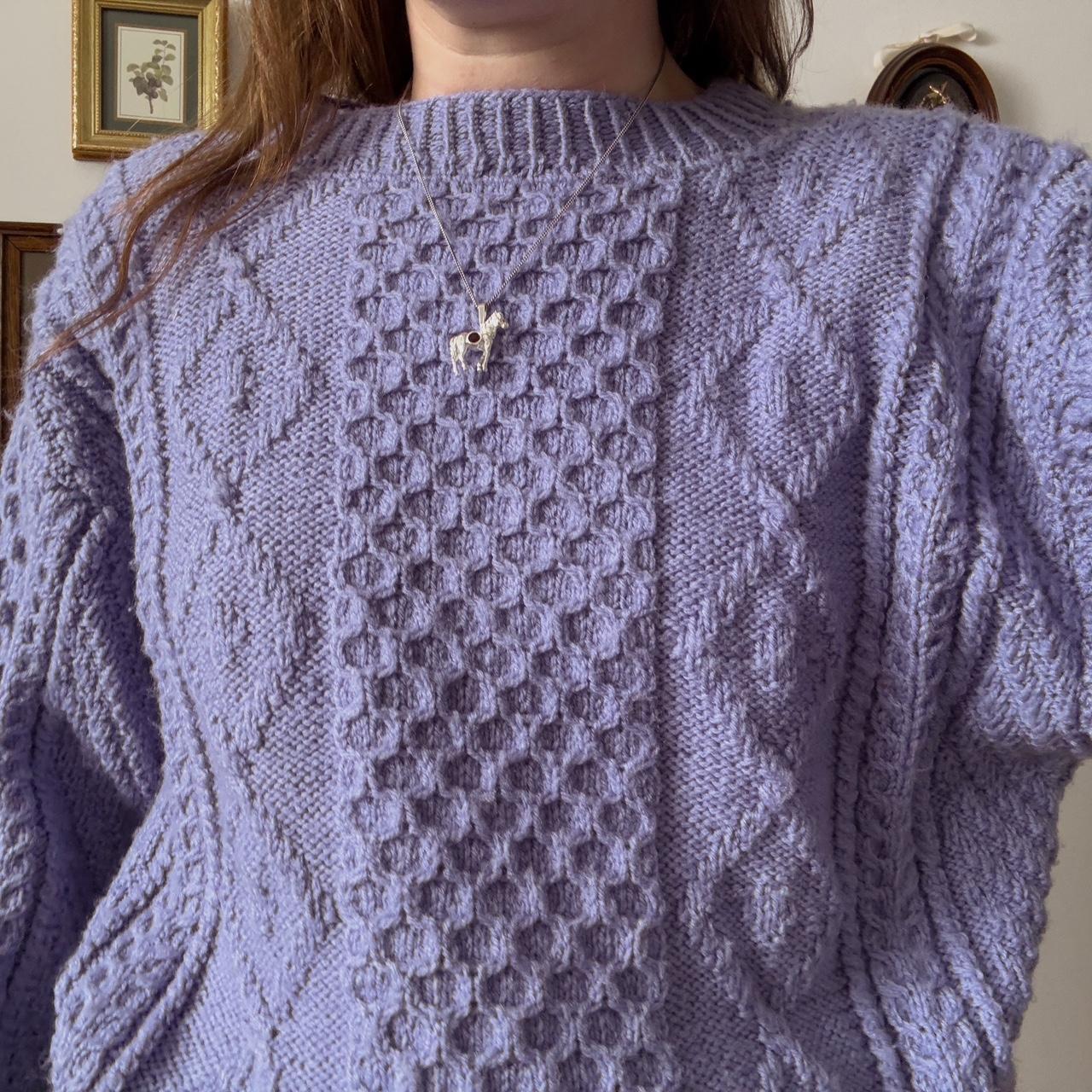 Lavender cable knit sweater (S)