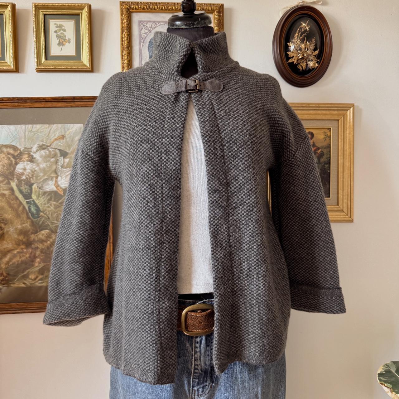 Grey wool peacoat (S)