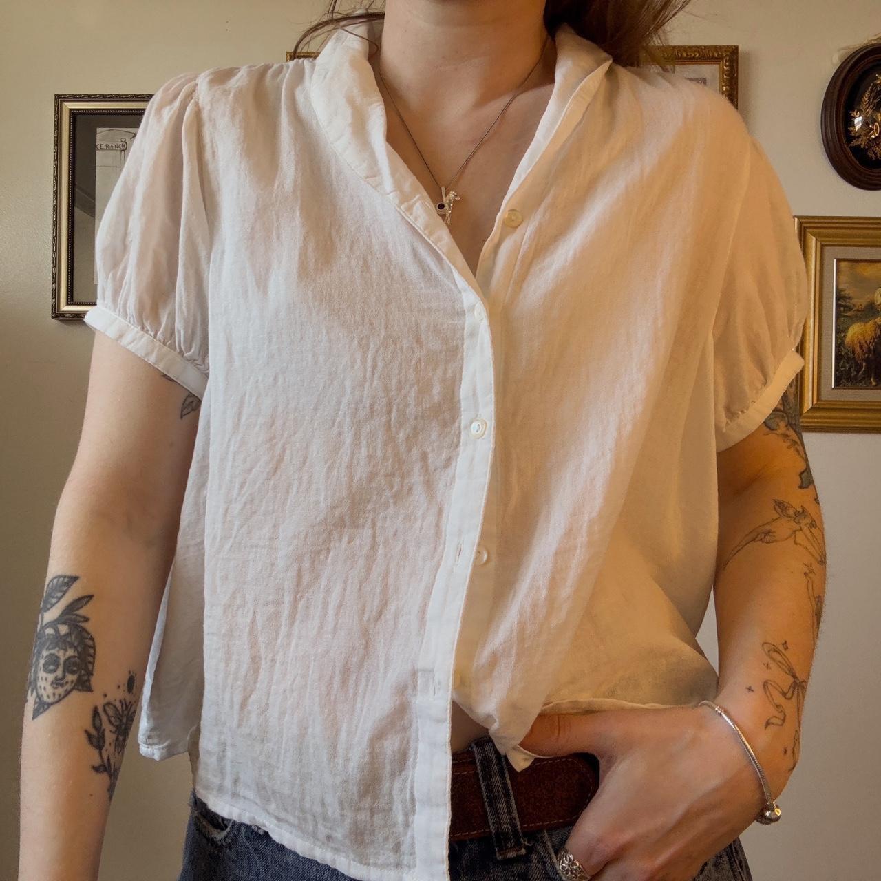 White cottage button up (XS)
