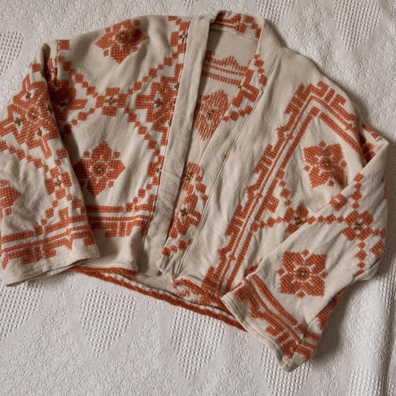 Boho western wool jacket (L)