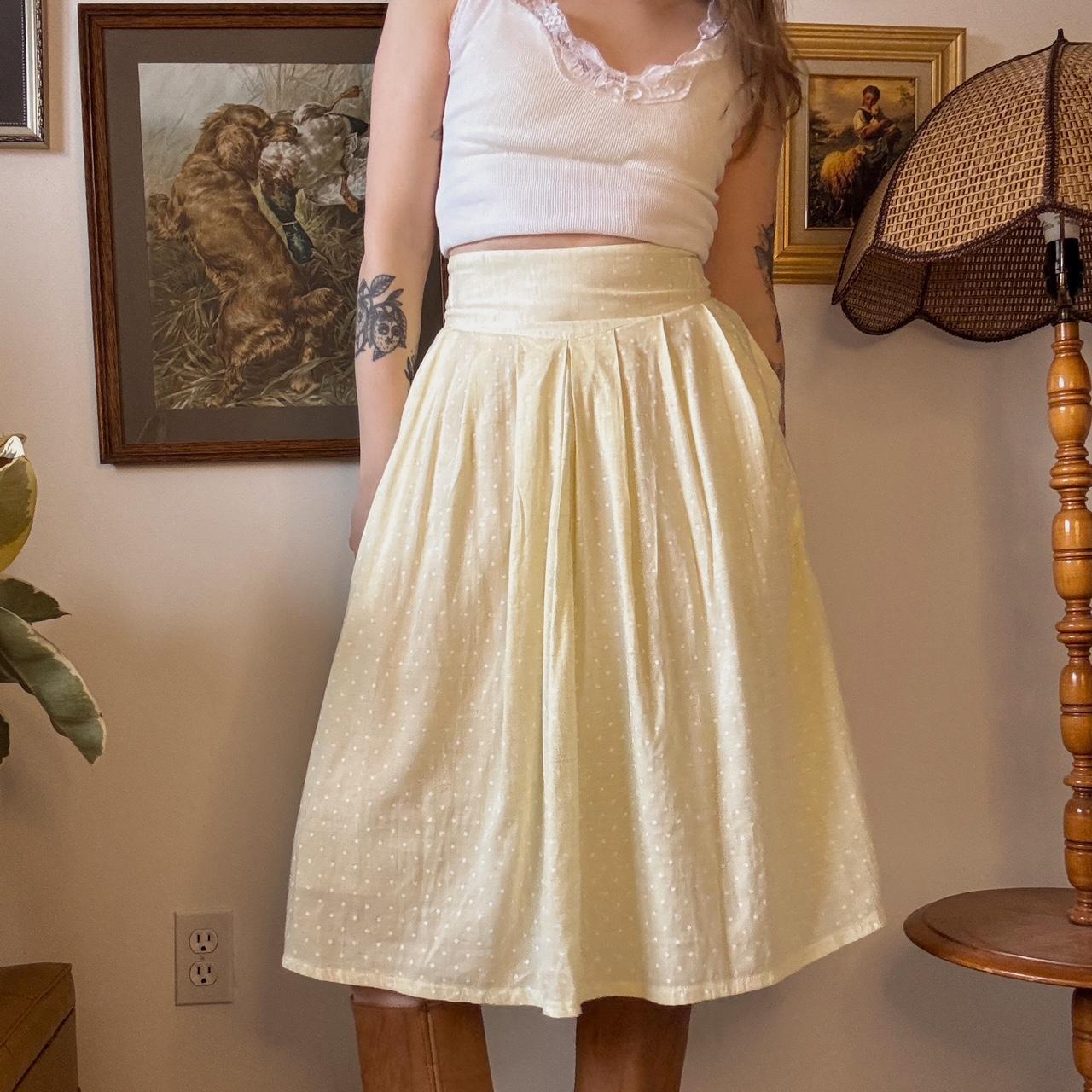 Vintage polka dot midi skirt (S)