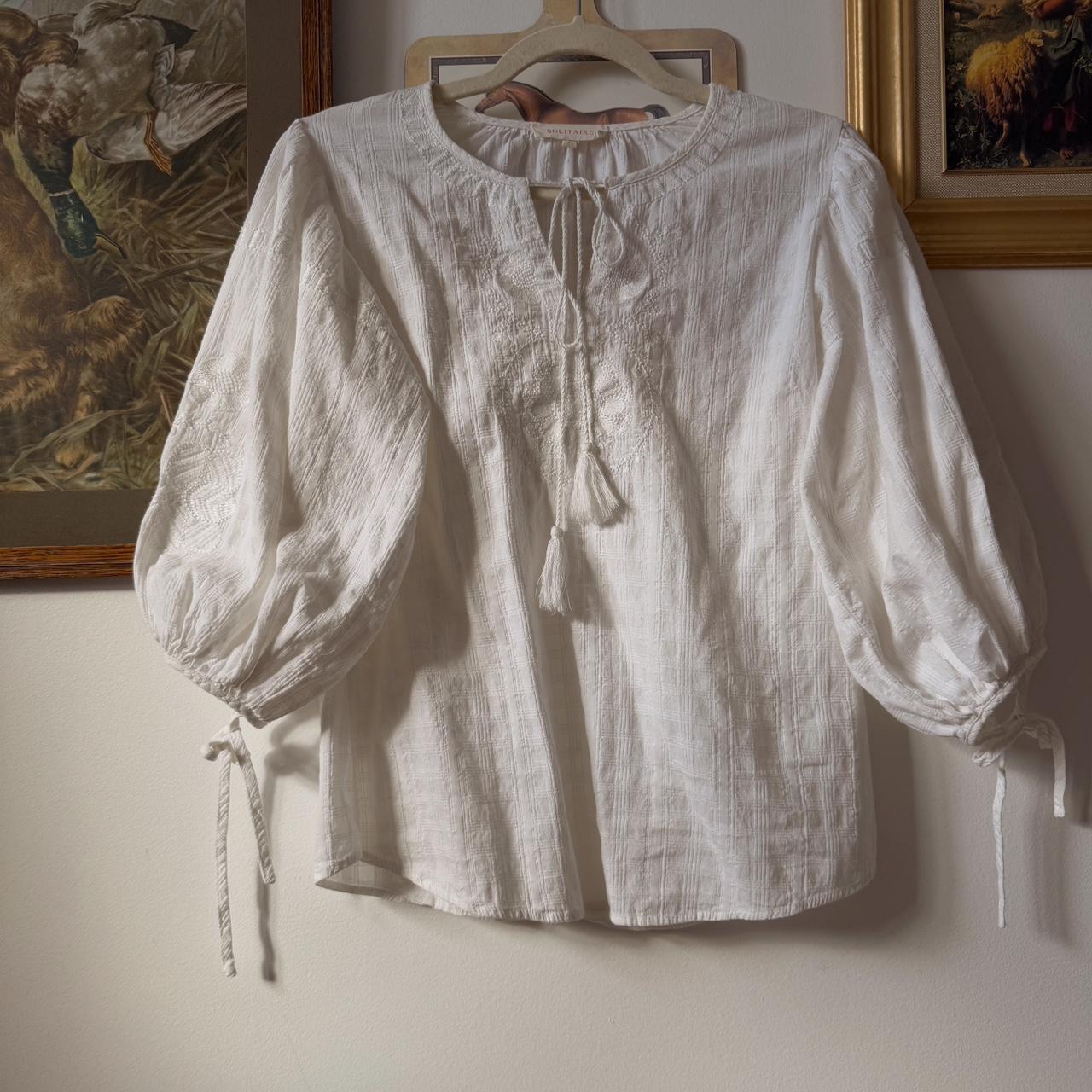 White puff sleeve fairy top (S)