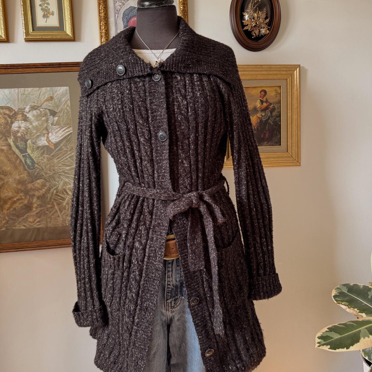Y2K long knit cardigan (M)