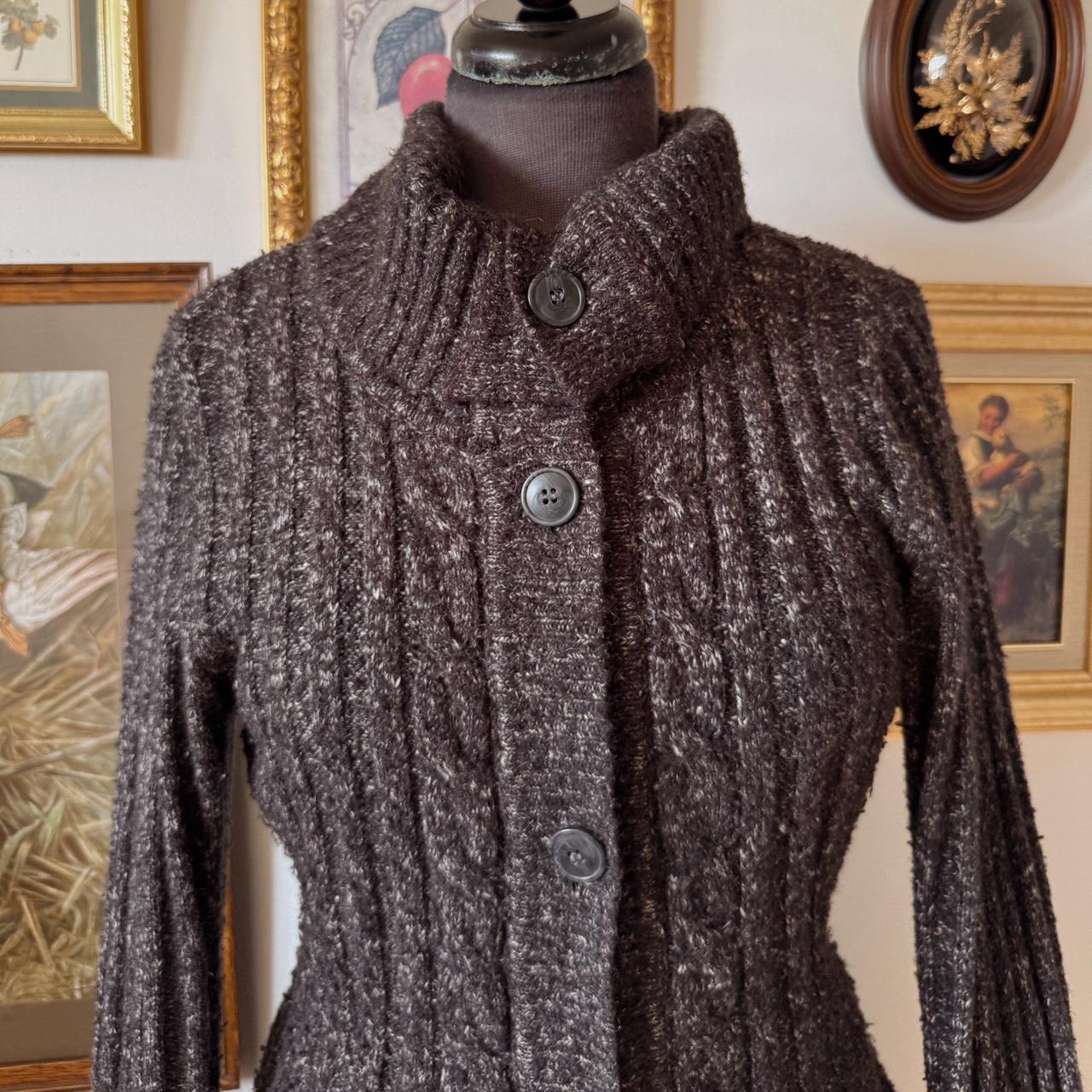 Y2K long knit cardigan (M)