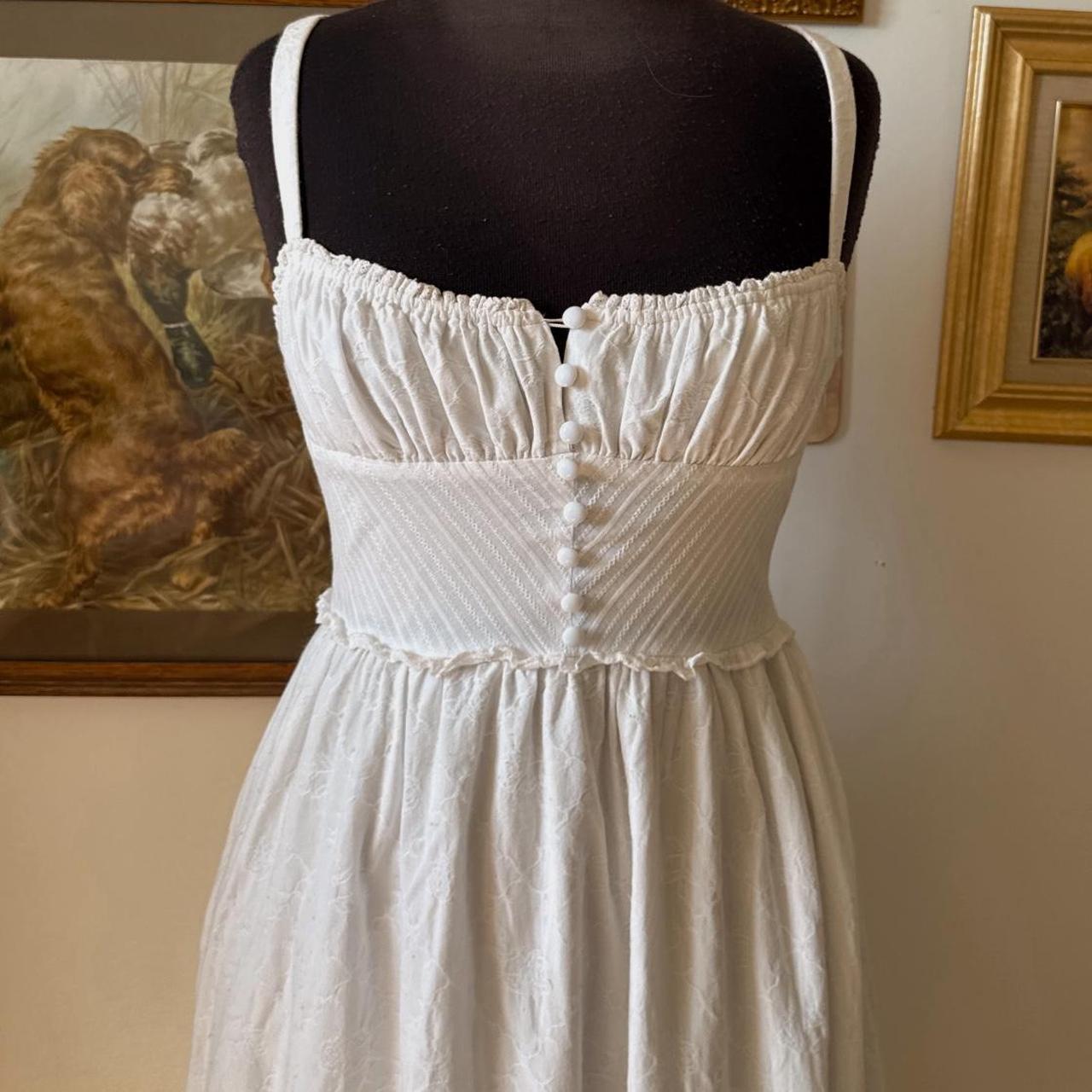 White princess midi dress (M)