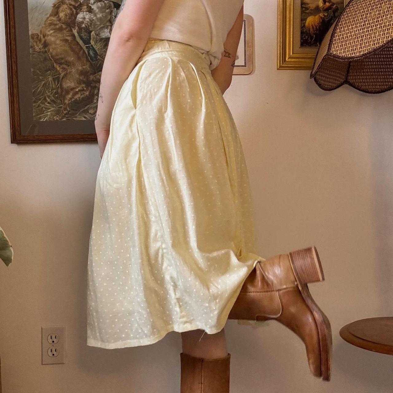 Vintage polka dot midi skirt (S)