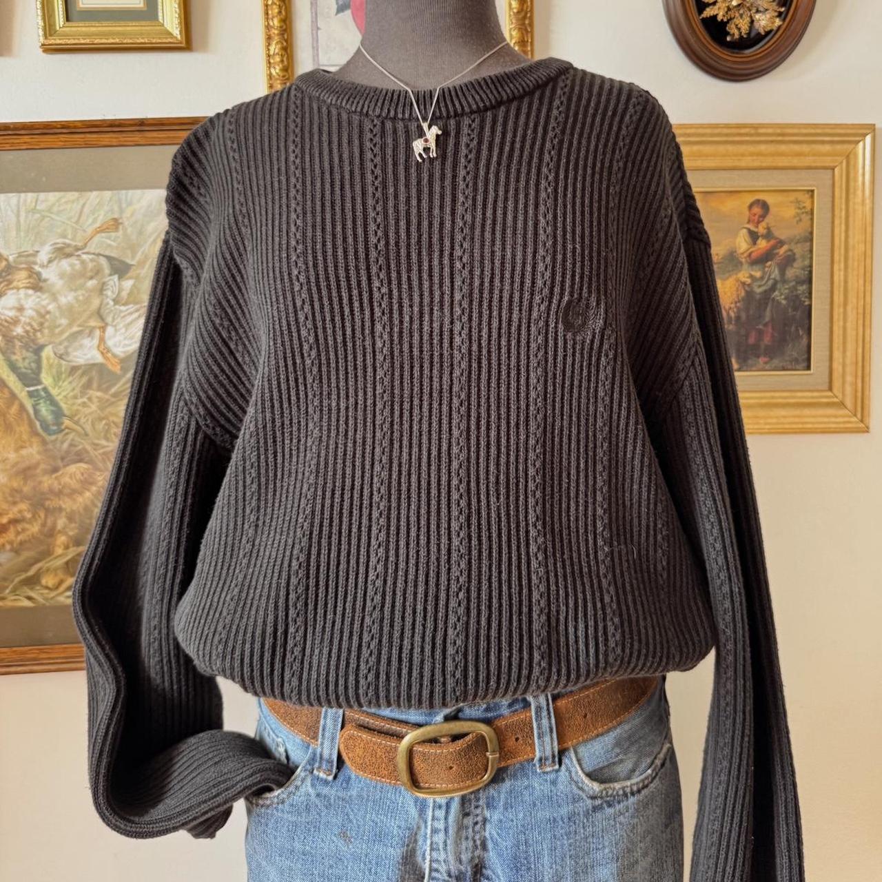 Black chunky knit sweater (XL)