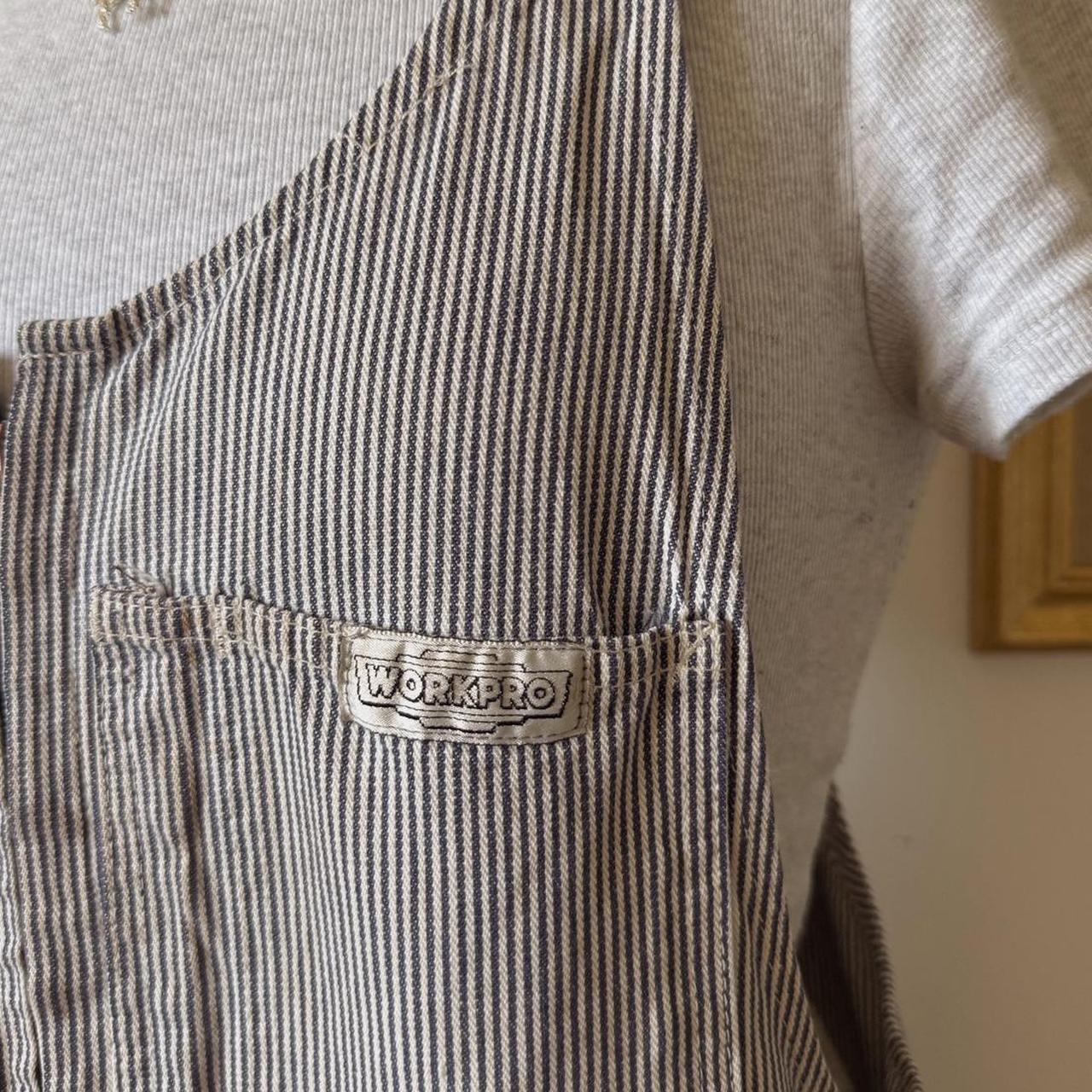 70s hickory striped overalls (M)