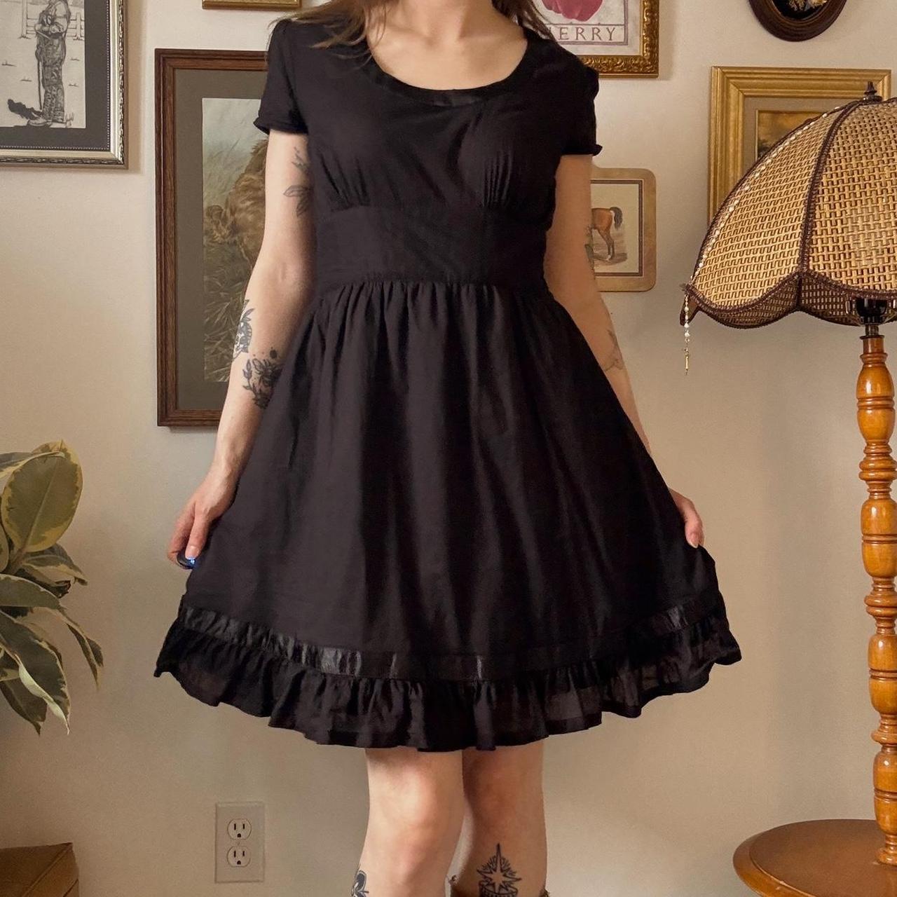 Cotton ruffle babydoll dress (M)