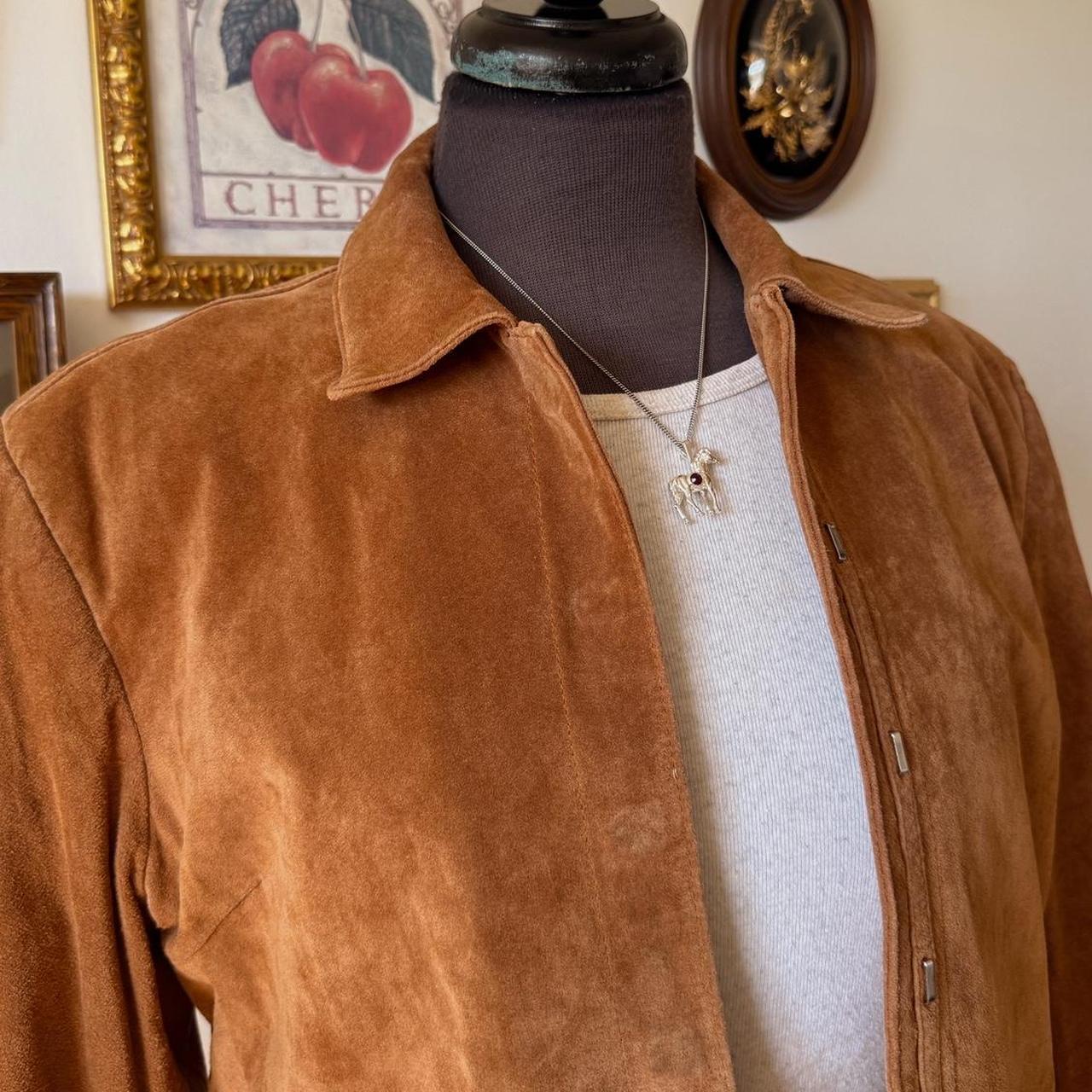 Caramel brown suede leather jacket (M/L)