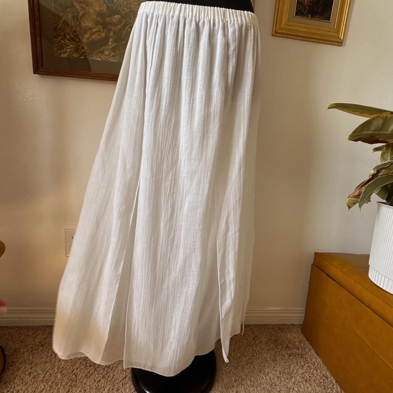 White ethereal maxi skirt (M)