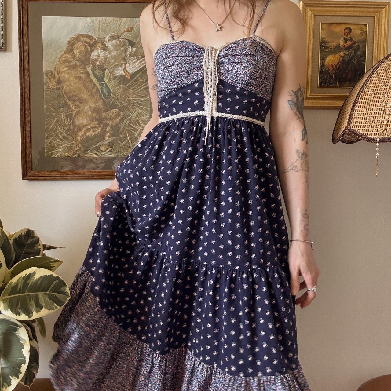 1970s vintage prairie maxi dress (XS/S)
