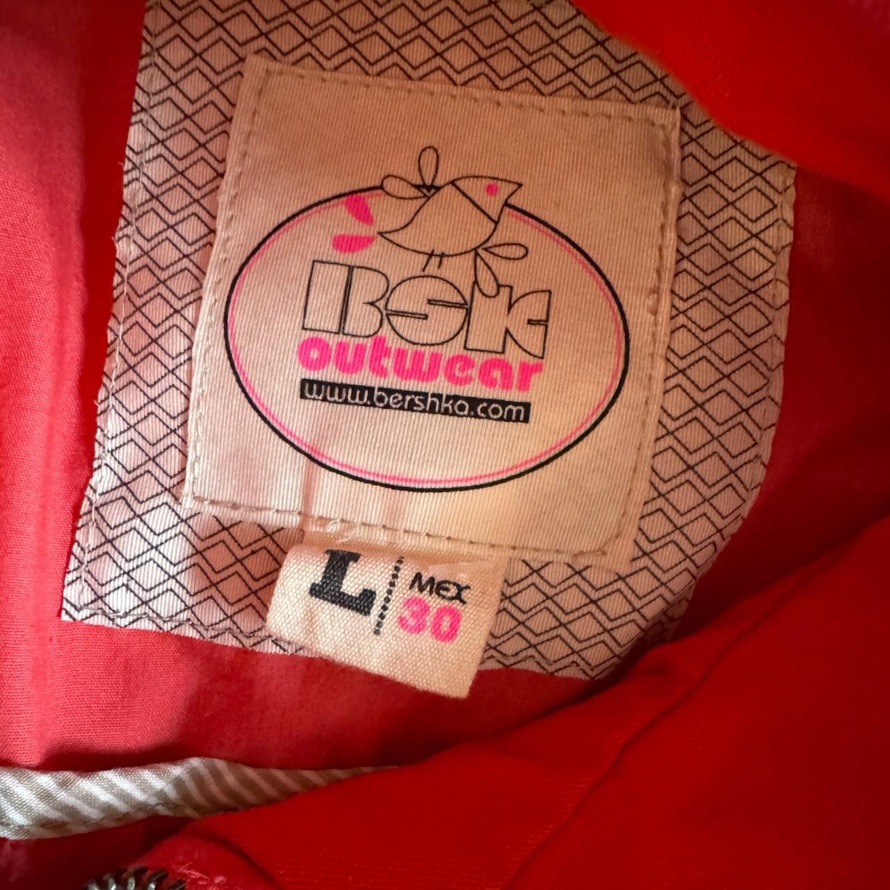 Y2K funnel neck red jacket (S)