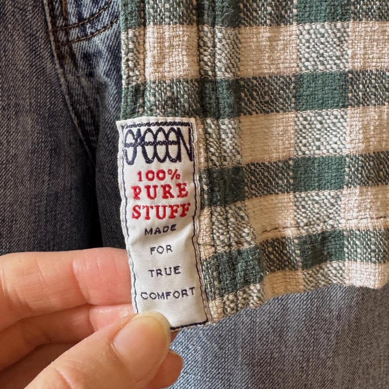 90s green flannel button up (XL)