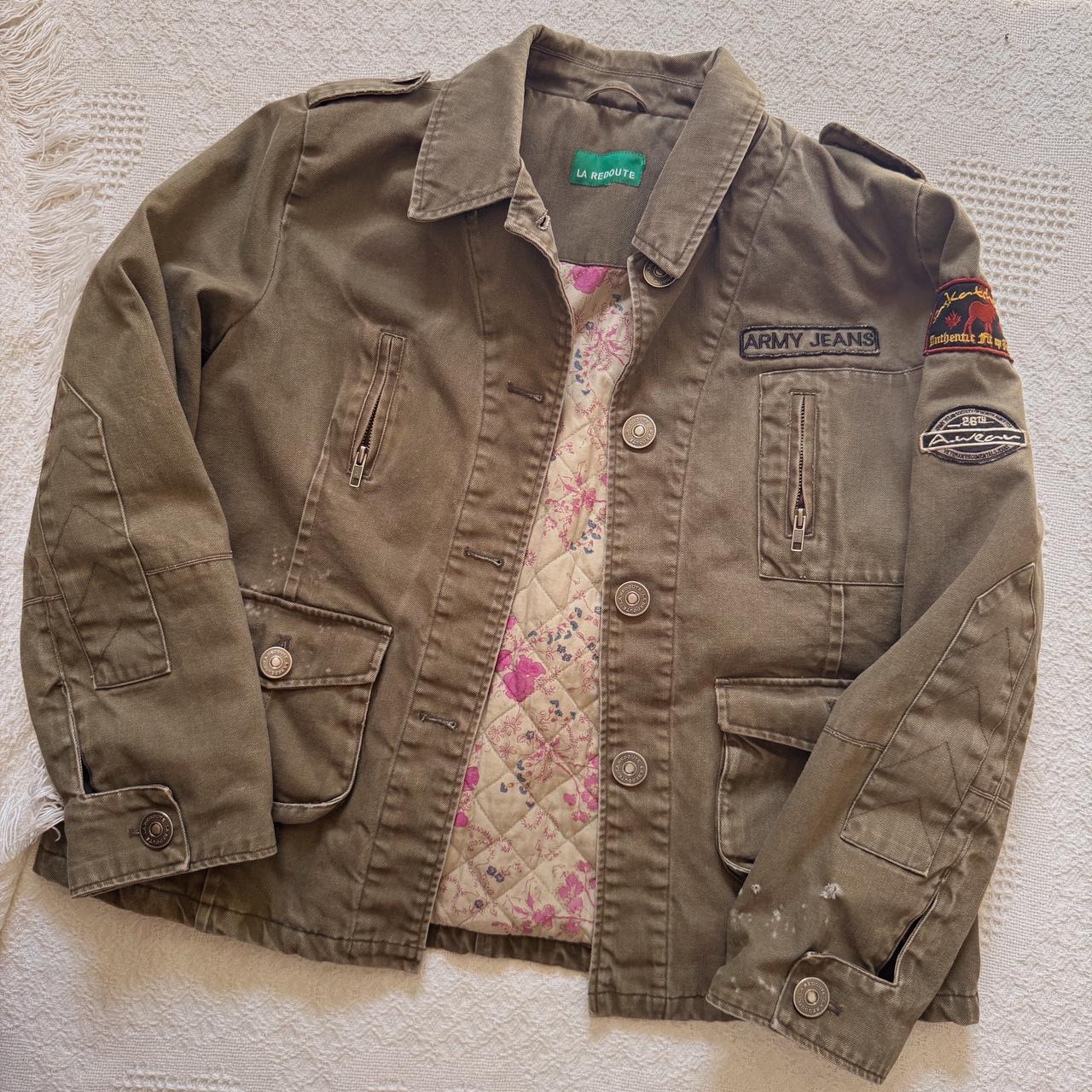 Y2K grunge khaki jacket (M)