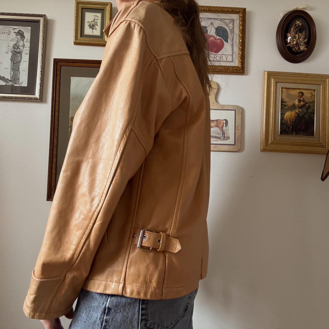 Vintage tan leather jacket (S)