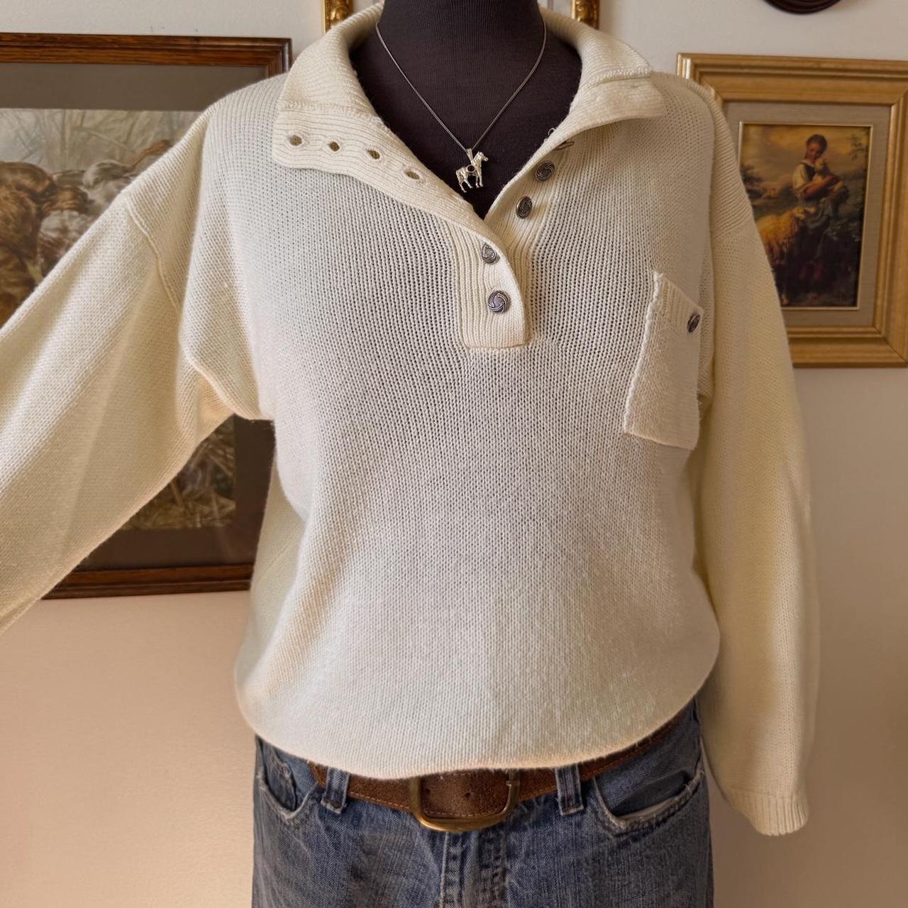 90s slouchy mock neck sweater (S)