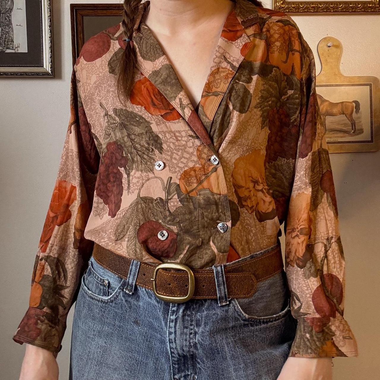Vintage fruits blouse (M)