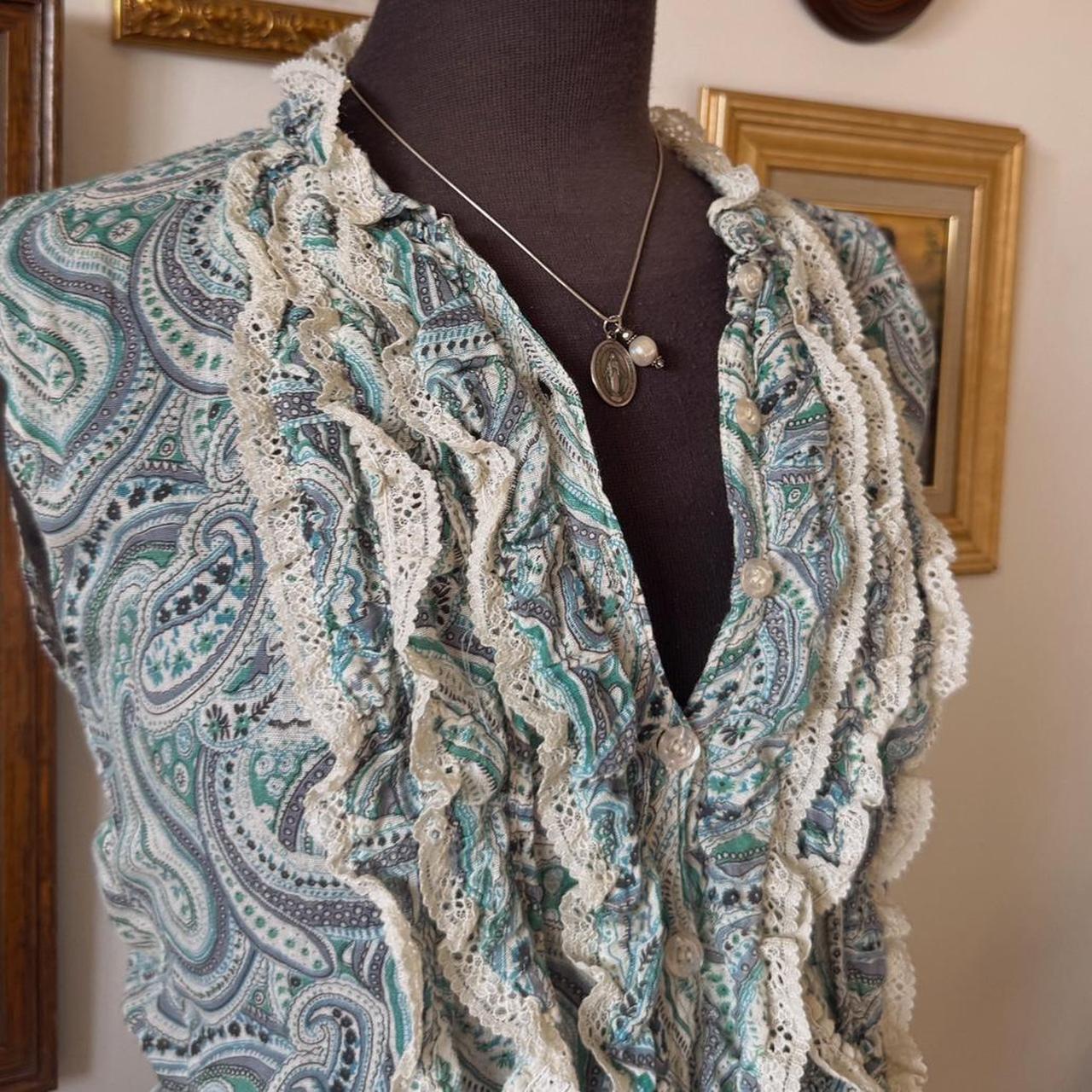 Mermaidcore boho summer top (S)