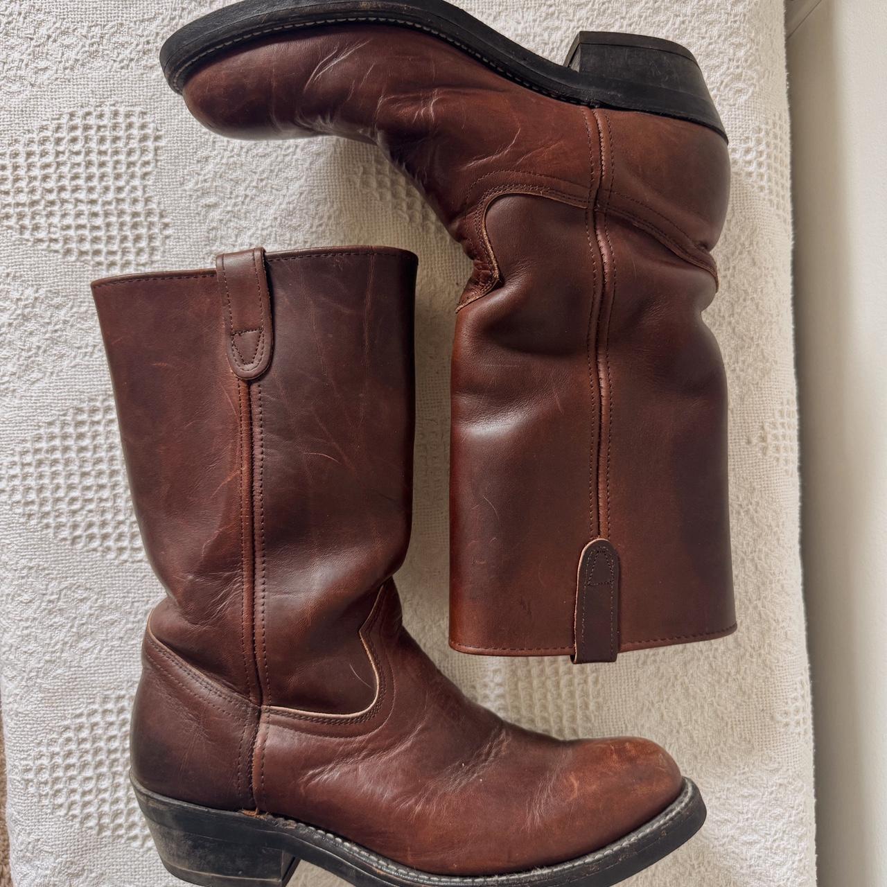 Brown leather cowboy boots (11)