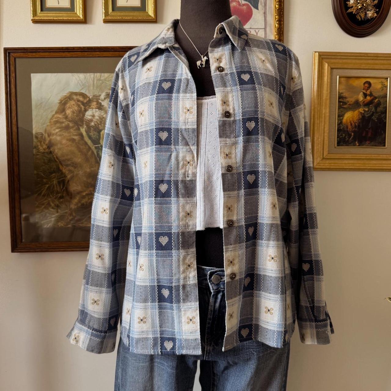 Blue cottage button up (L)