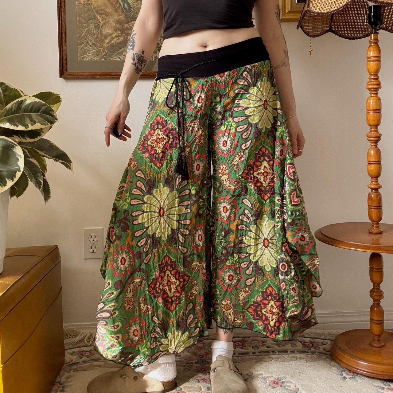 Floral boho wide leg pants (S-L)