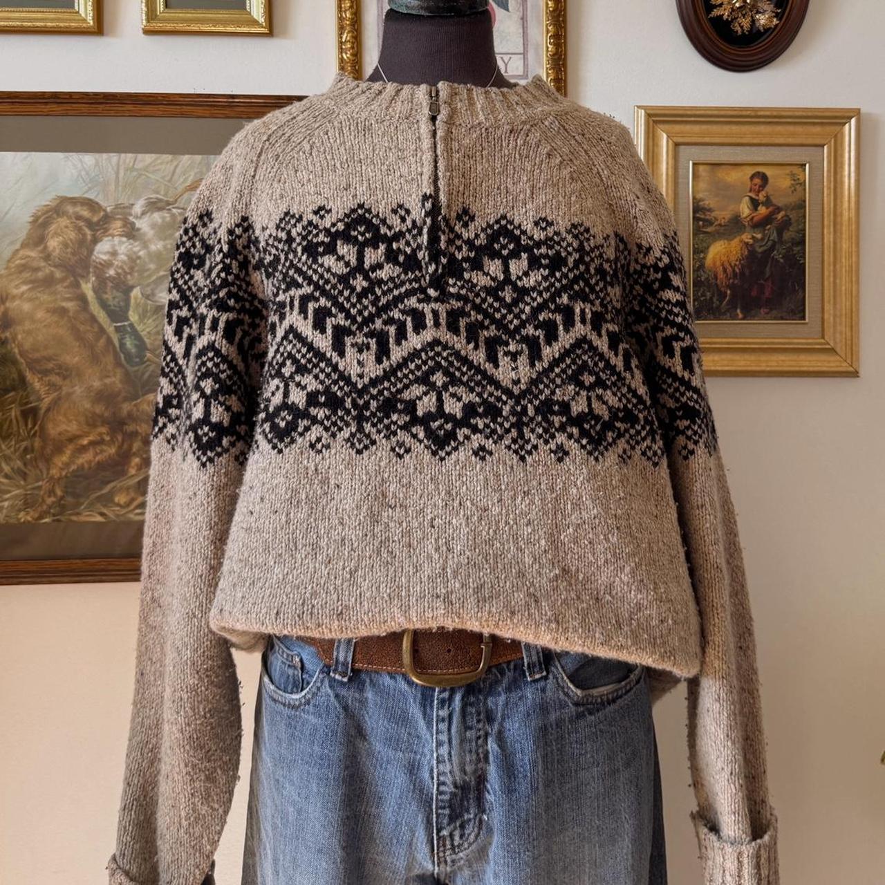 90s tweed cabin knit sweater (XL)