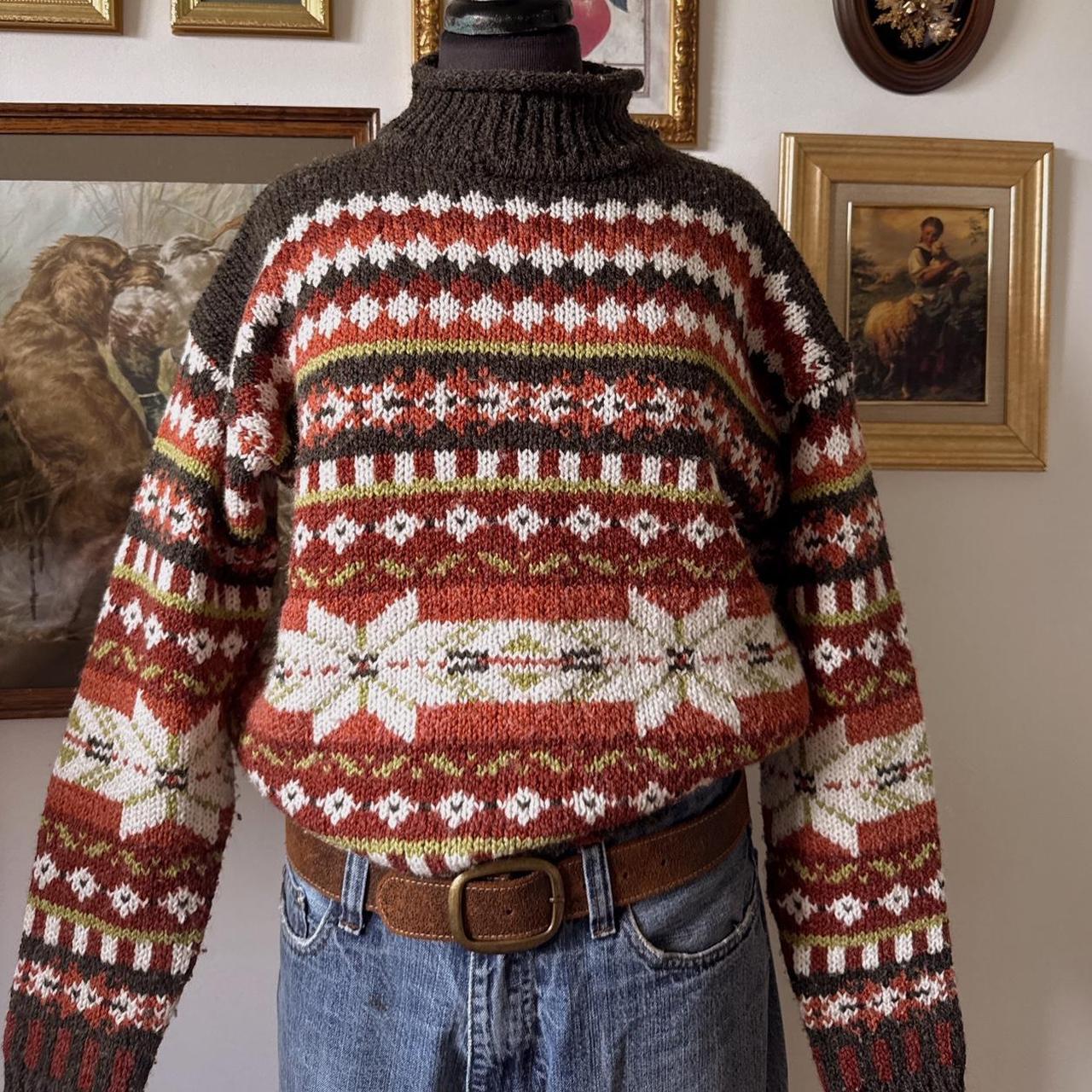 Vintage woodland knit sweater (M)