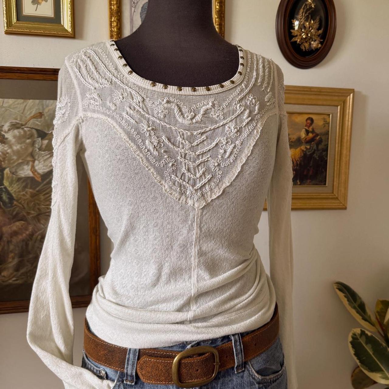 Knitted lace top (XS)
