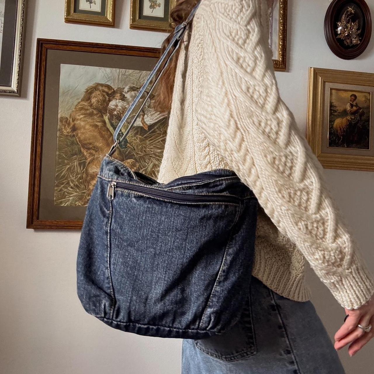 Denim bucket bag
