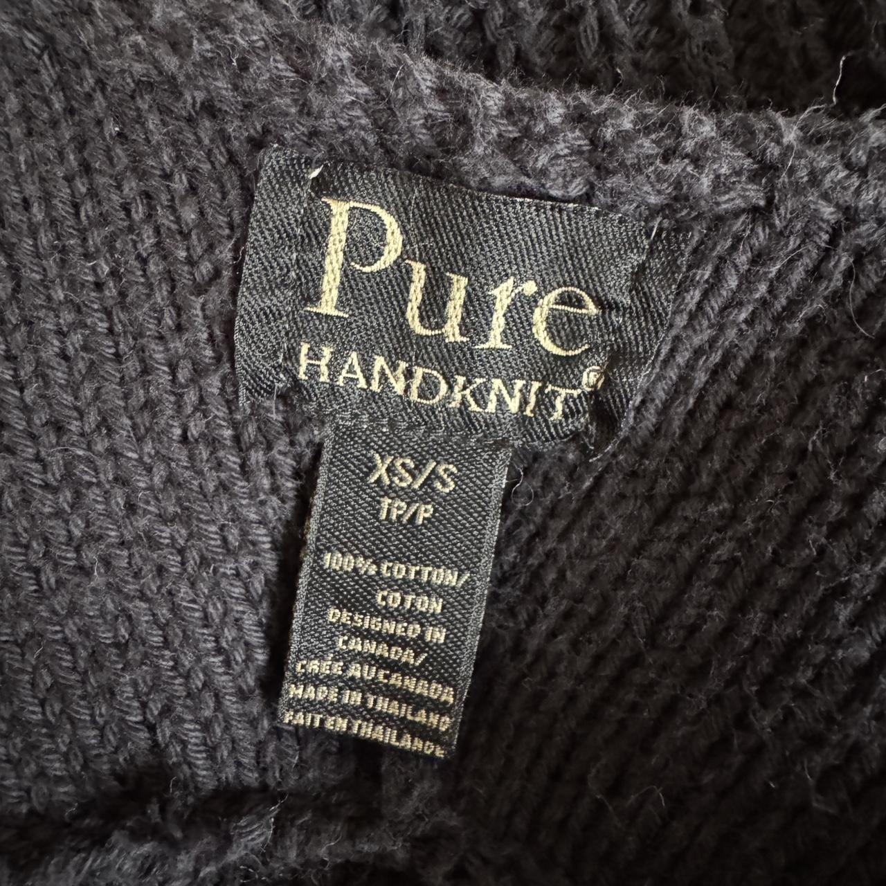 Black cottage knit cardigan (XS)