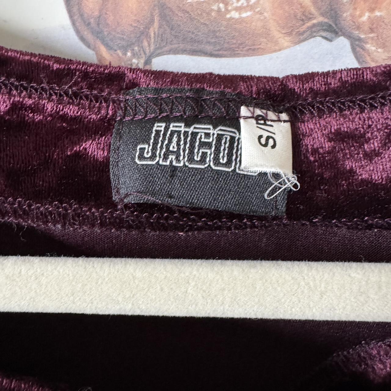 90s burgundy velvet baby tee (S)