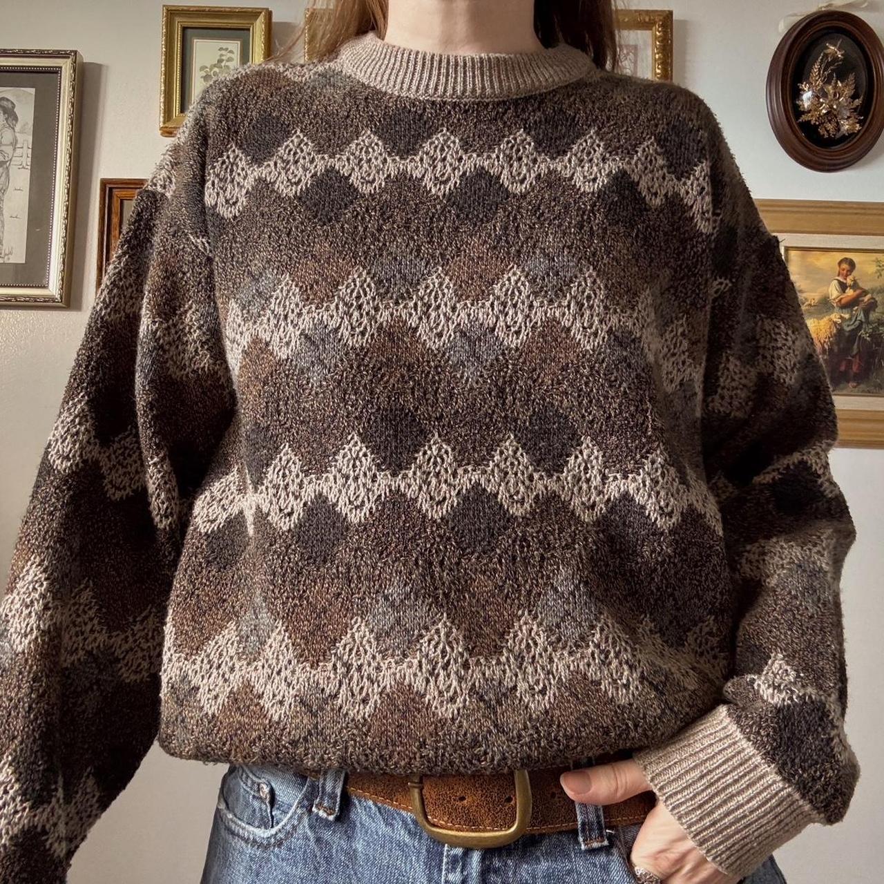 90s cafe knit jumper (L)