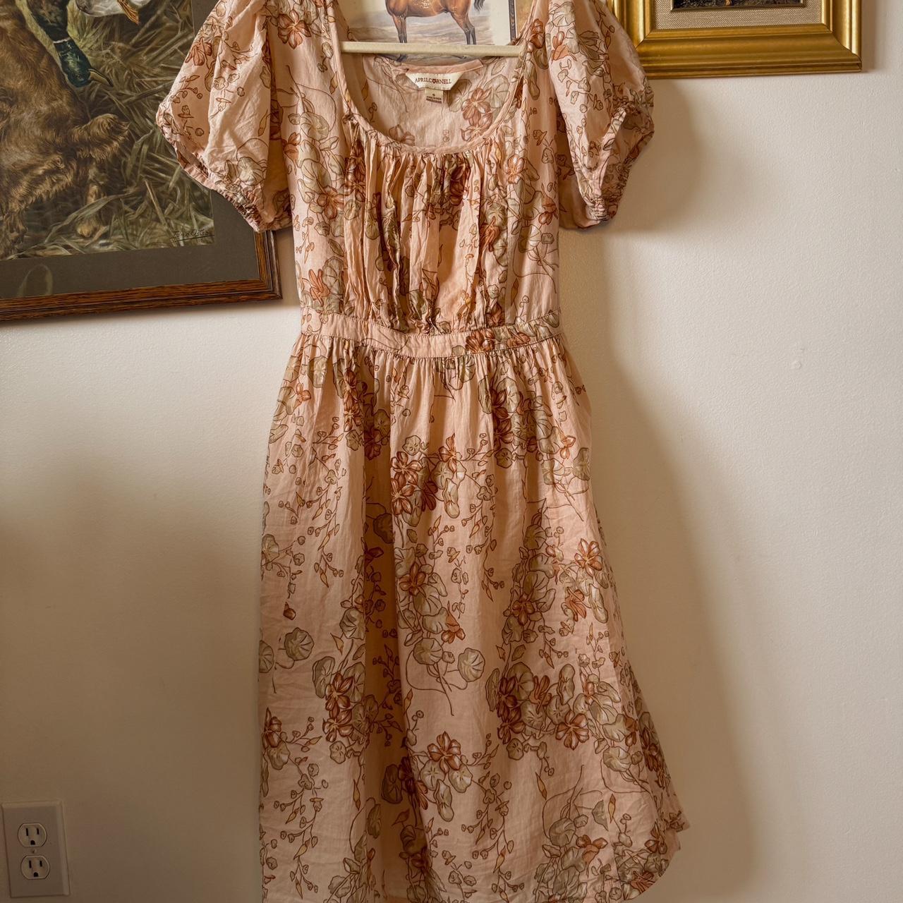 Pink floral babydoll dress (S)