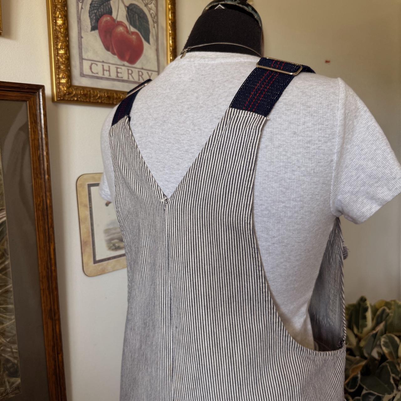 70s hickory striped overalls (M)
