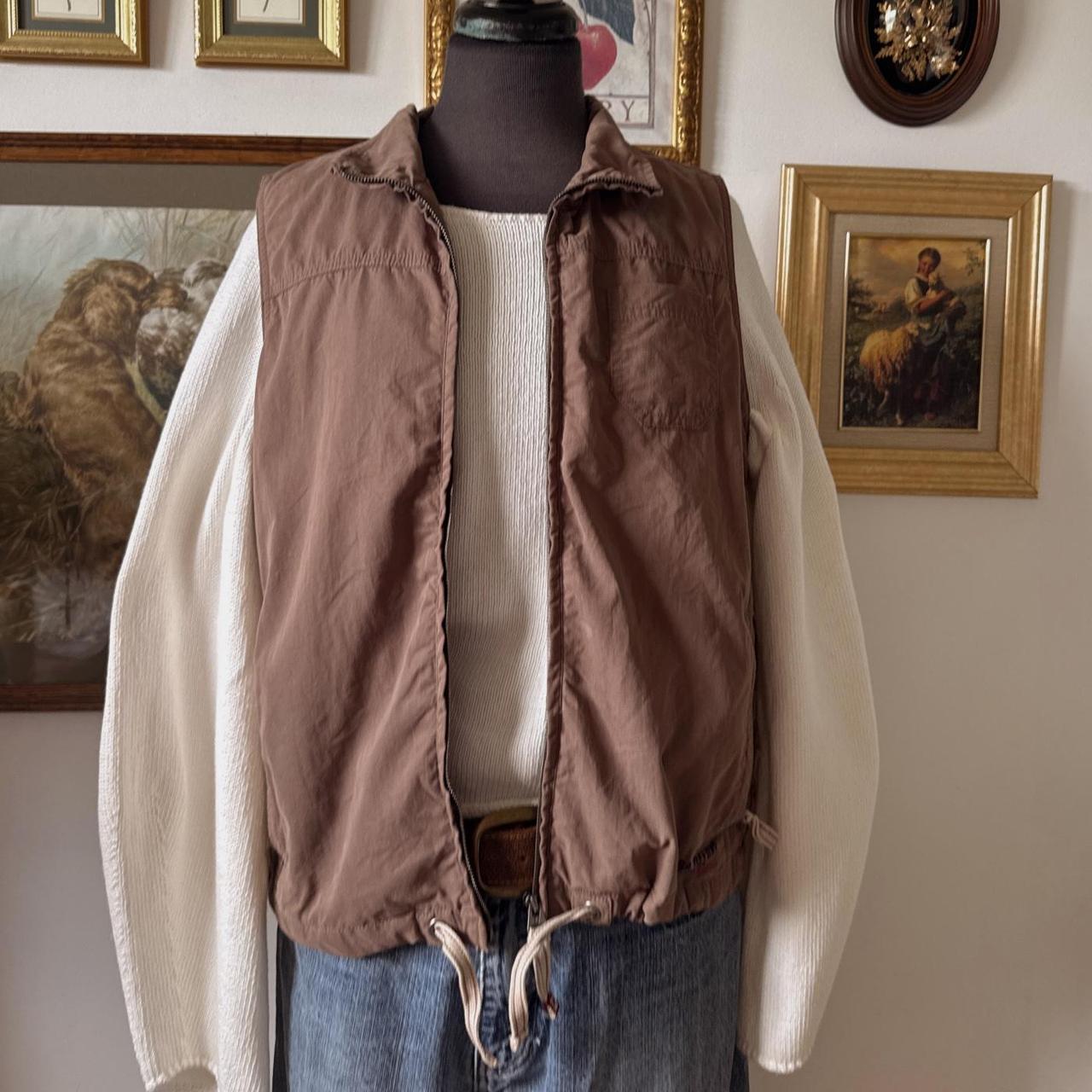 Earthy brown utility vest (M)