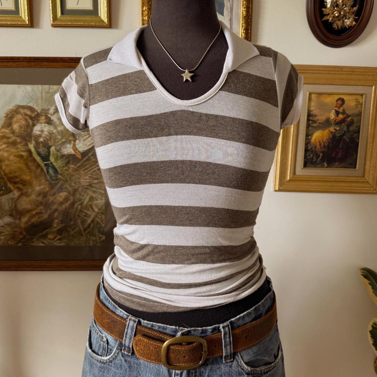 Y2K striped baby tee (XS)
