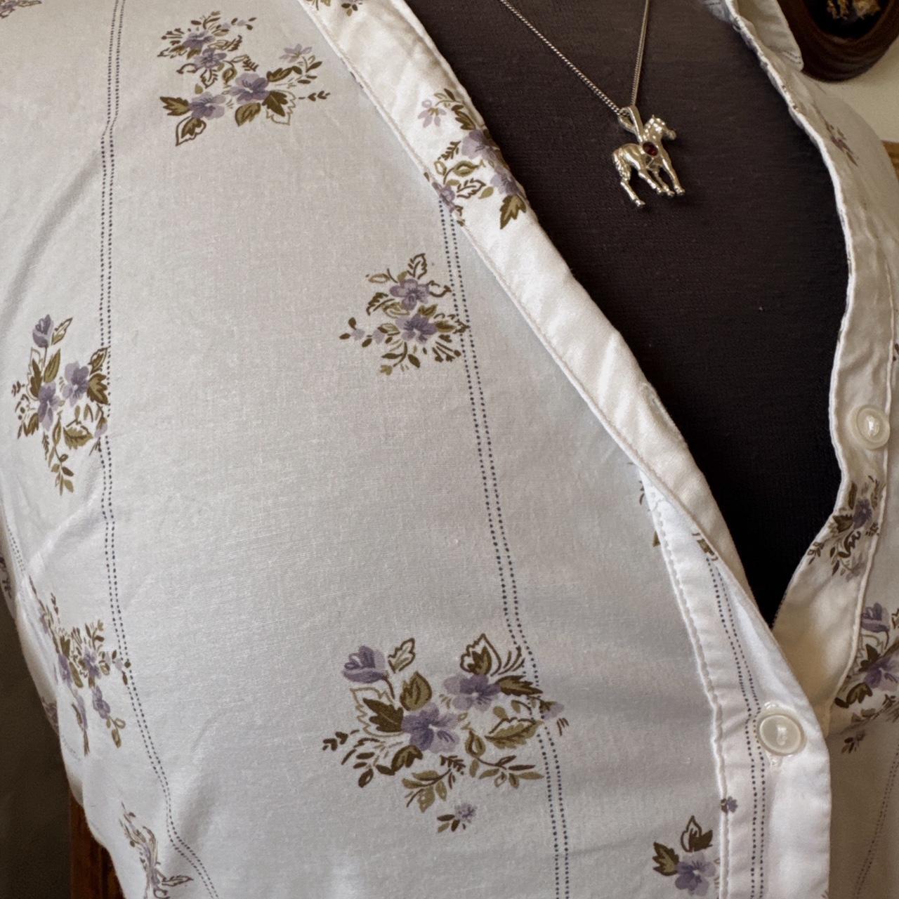 Western floral button up (S)