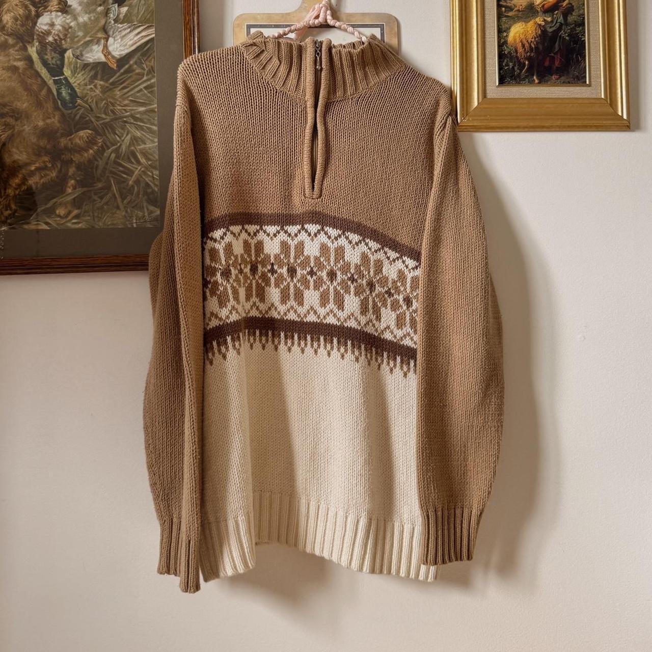 Earthy boho flower knit (S)