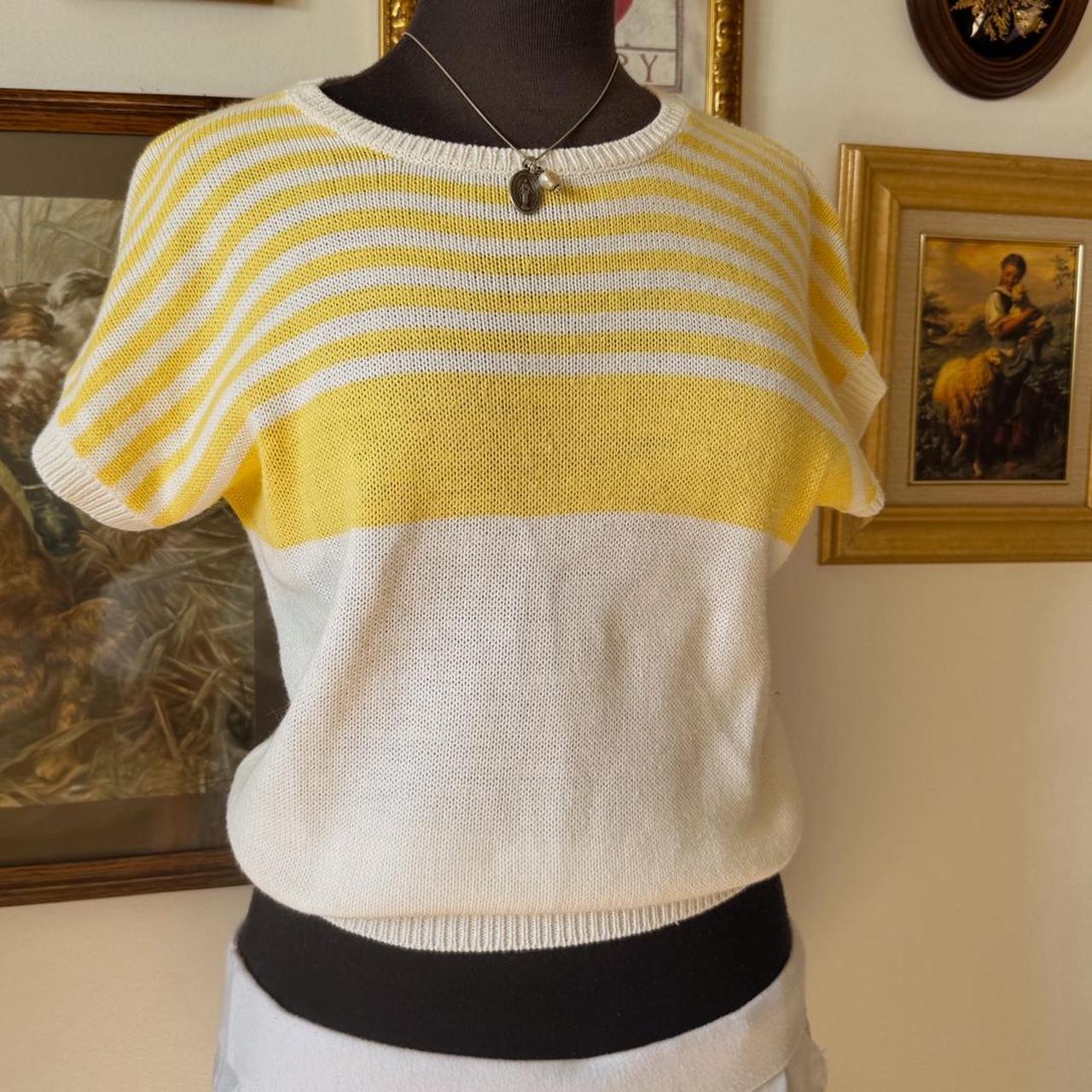 Coastal striped knit tee (S)