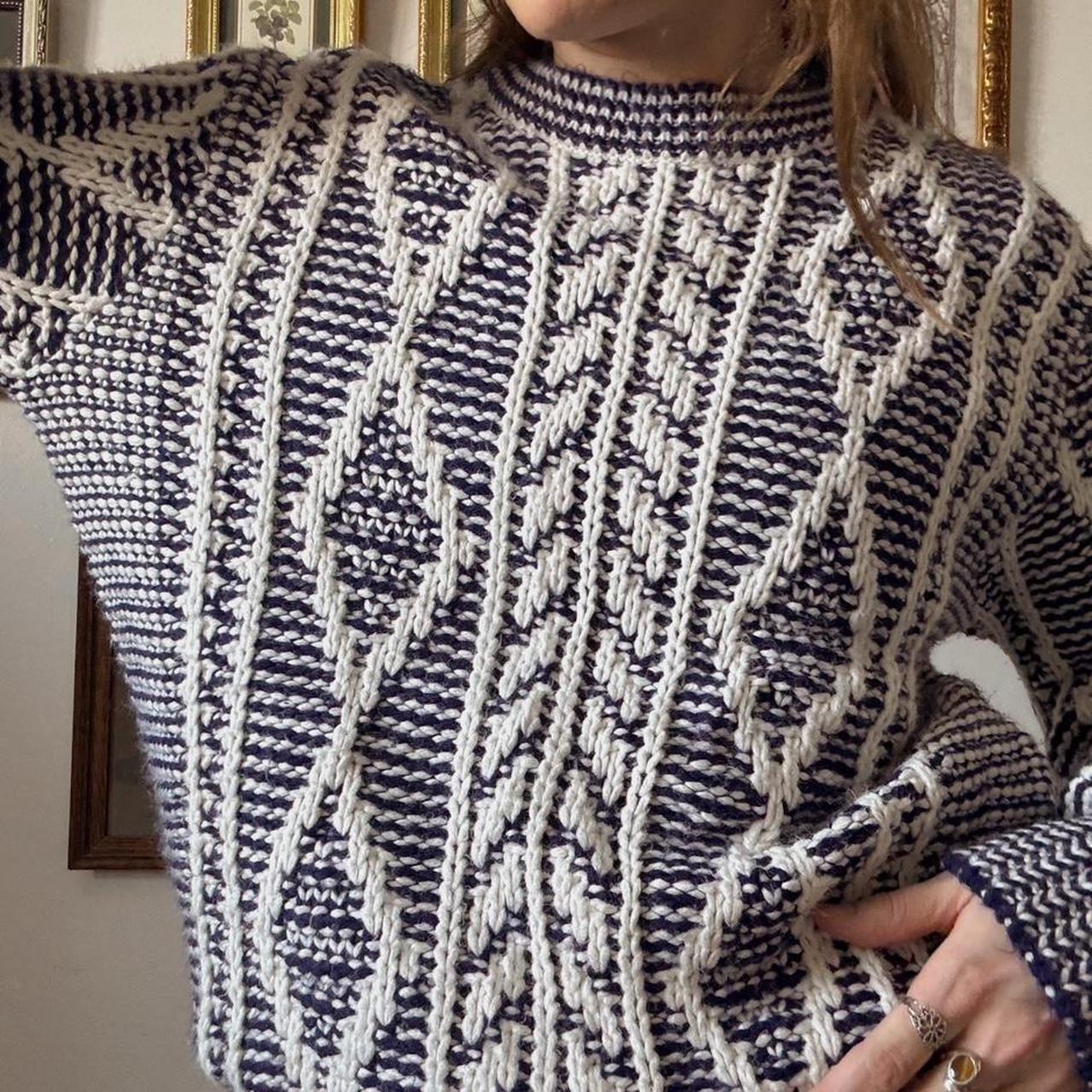 Cozy fisherman knit sweater (M)